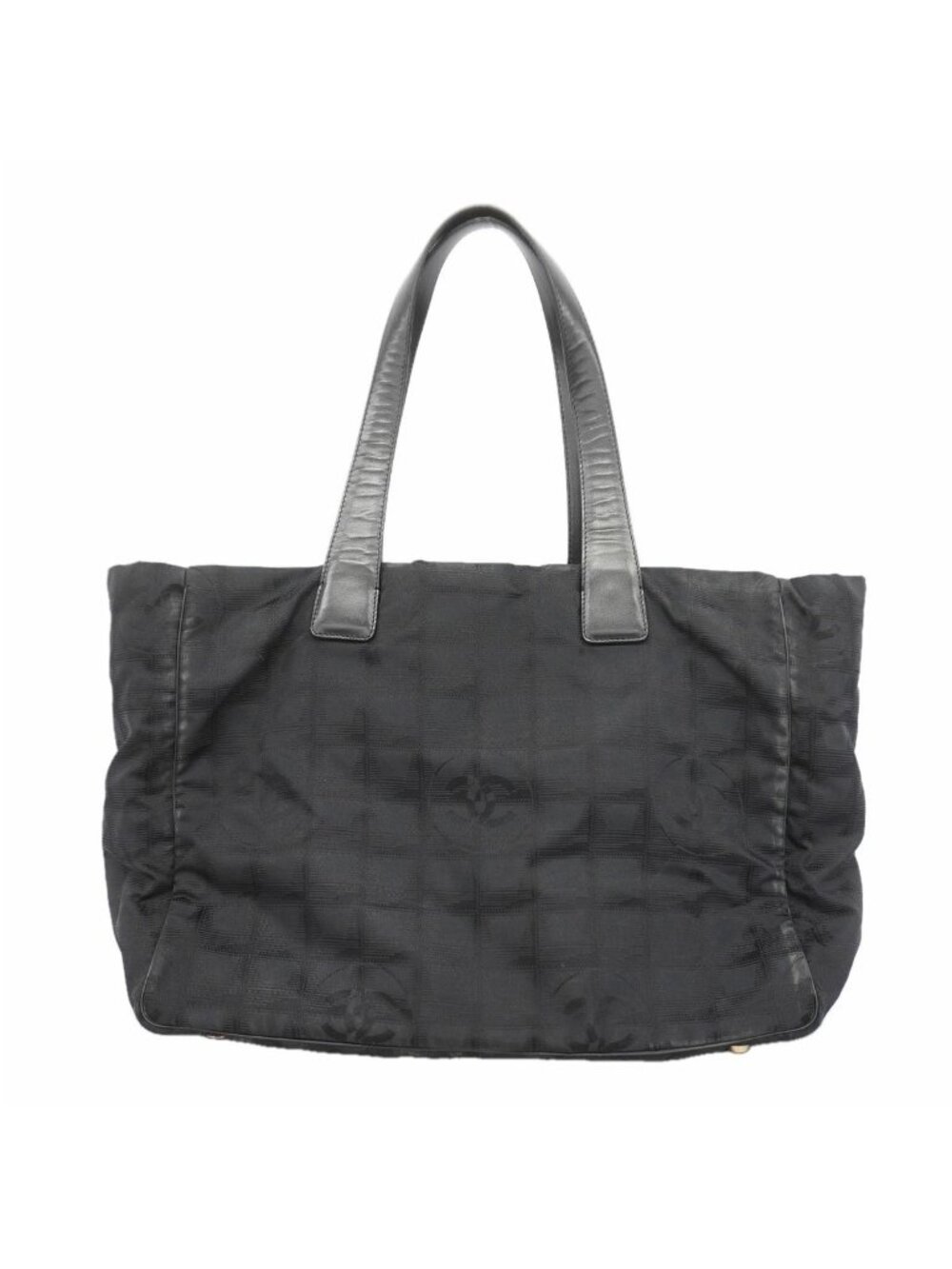 Chanel Tote Bag New Travel Nylon Black Champagne Gold